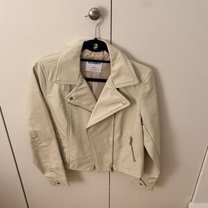 Old Navy Women's Beige Leather Jacket